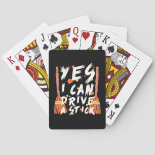 Halloween I Can Drive A Stick Playing Cards
