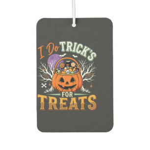 Halloween I Do Tricks for Treats Pumpkin Car Air Freshener