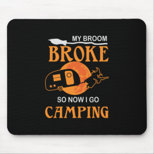 Halloween I Go Camping Birthday Mouse Mat