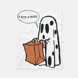 Halloween I Got A Rock Ghost  Fleece Blanket