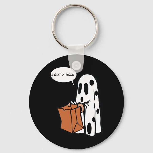 Halloween I Got A Rock Ghost  Key Ring (Front)
