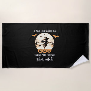 Halloween I Just Took A DNA Test Birthday Beach Towel