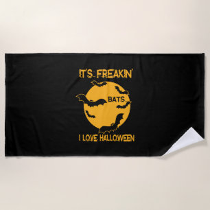 Halloween I Love Halloween Birthday Beach Towel