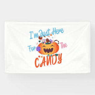 Halloween I m Just Here For The Boos Banner