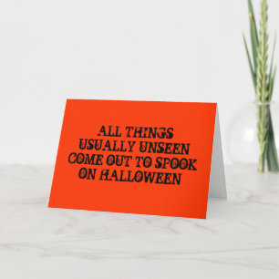 HALLOWEEN/I ONLY WANT TO SEE "YOU!" CARD