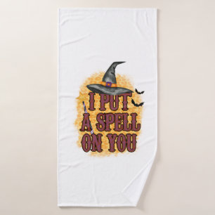 Halloween I Put A Spell On You Birthday Bath Towel