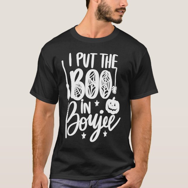 Halloween I Put The Boo In Boujee Pumpkin Ghost Sp T-Shirt (Front)