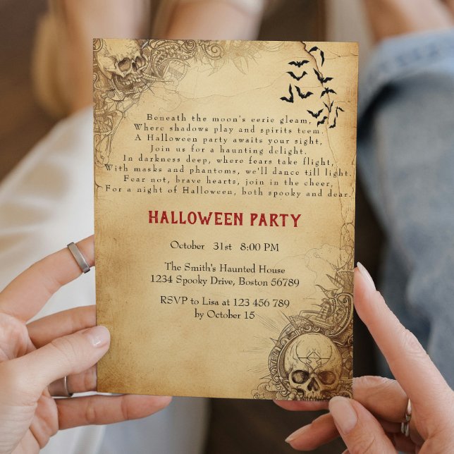 Halloween I Scary Poem Invitation (Creator Uploaded)