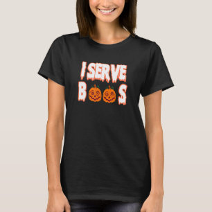 Halloween, I Serve Boos Funny Barkeep Mixologist B T-Shirt