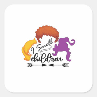 Halloween I Smell Children Birthday Square Sticker