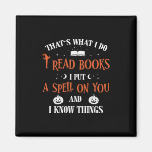 Halloween I Spell On You And Read Books Birthday Magnet