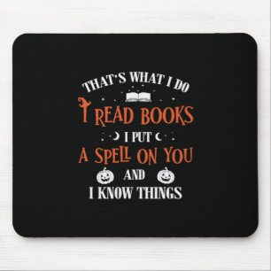 Halloween I Spell On You And Read Books Birthday Mouse Mat