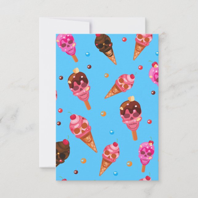 halloween ice cream skulls invitation (Front)