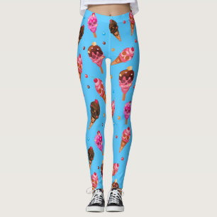 halloween ice cream skulls leggings