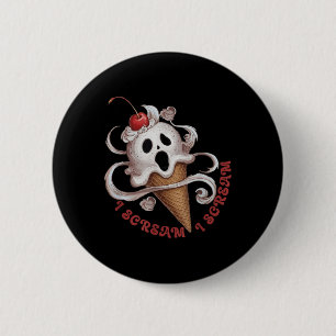 Halloween Ice Cream,spooky Food Scream Tee Idea Fo 6 Cm Round Badge