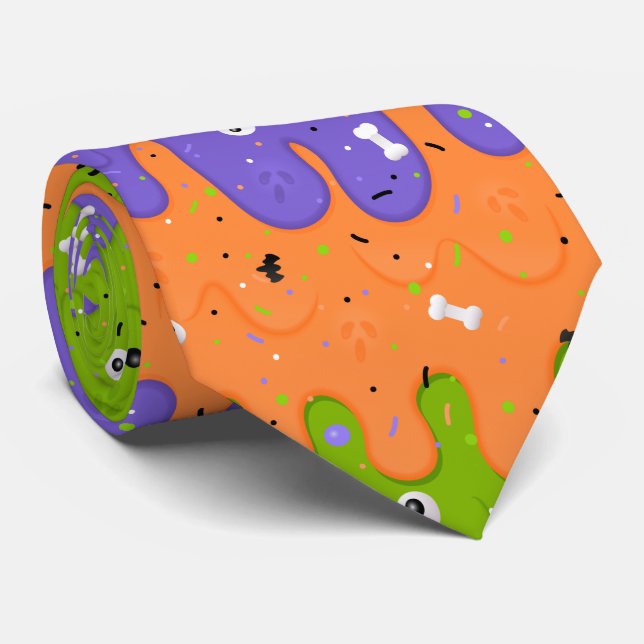 Halloween Ice Cream Tie (Rolled)