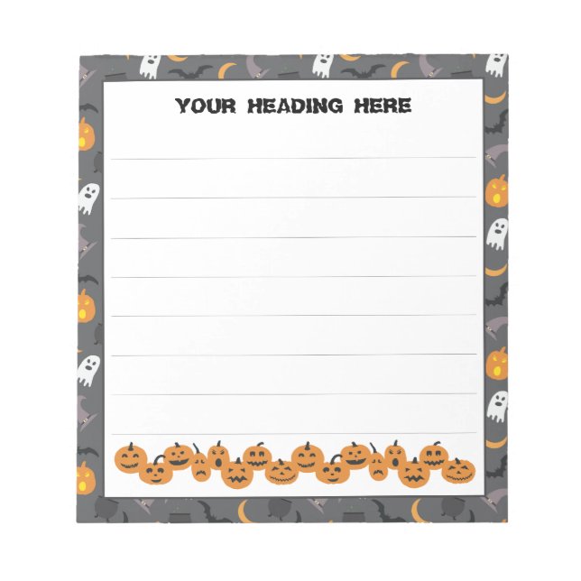 Halloween icons custom notepad (Front)