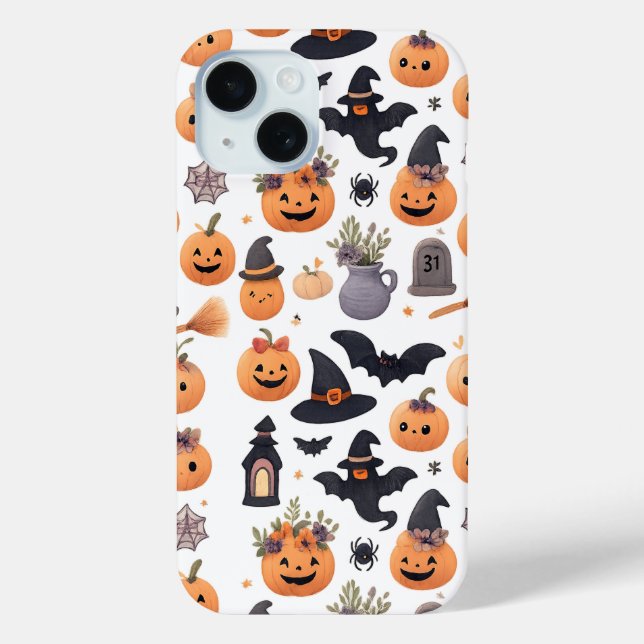 Halloween Icons Pattern iPhone Case (Back)