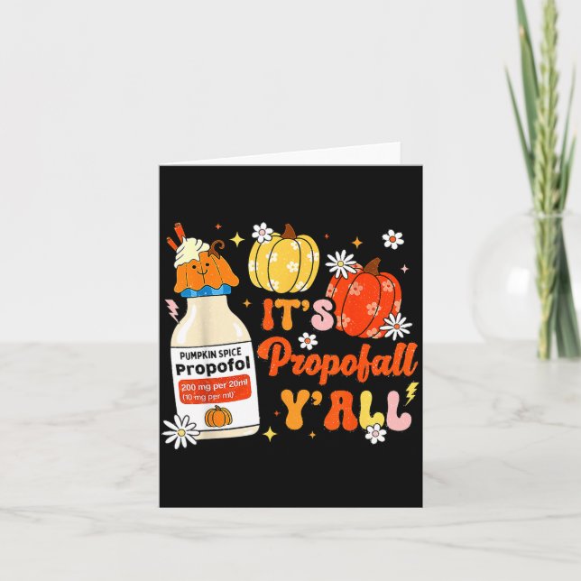 Halloween Icu Nurse Its Profall Y'all Crna Icu Fal Card (Front)