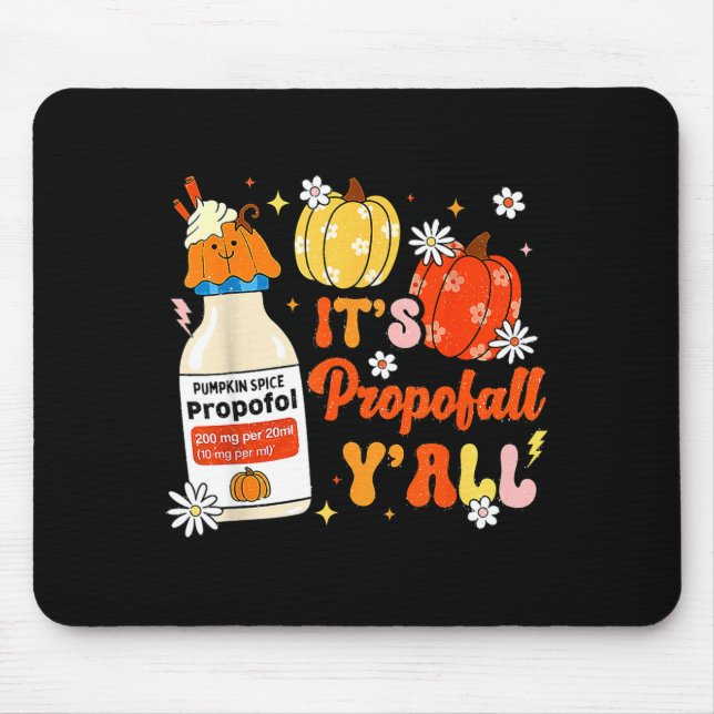 Halloween Icu Nurse Its Profall Y'all Crna Icu Fal Mouse Mat (Front)