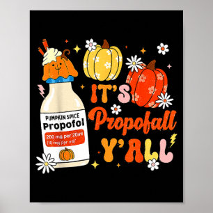 Halloween Icu Nurse Its Profall Y'all Crna Icu Fal Poster