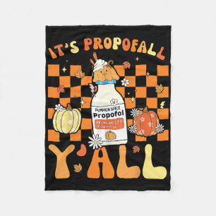 Halloween Icu Nurse Its Propofall Y'all Crna Icu F Fleece Blanket