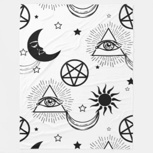 halloween illuminati eye fleece blanket