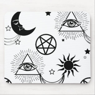 halloween illuminati eye mouse mat