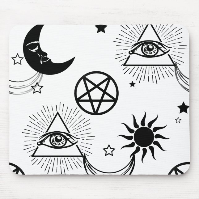halloween illuminati eye mouse mat (Front)