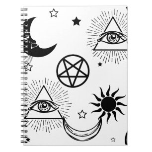 halloween illuminati eye notebook