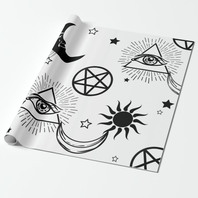 halloween illuminati eye wrapping paper (Unrolled)