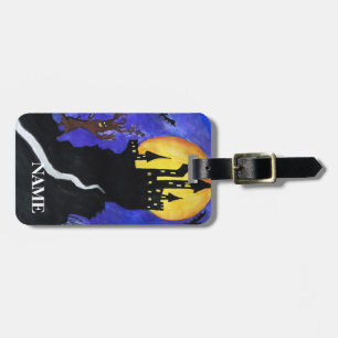 Halloween Illustartion, Custom Name Luggage Tag