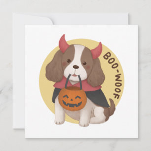 Halloween Illustration: Boo-Woof Card