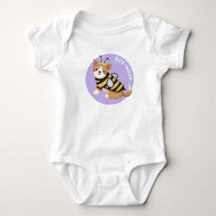 Halloween Illustration: Boo-Woof (Welsh Corgi) Baby Bodysuit