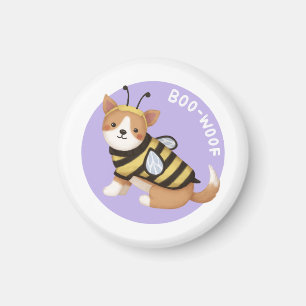 Halloween Illustration: Boo-Woof (Welsh Corgi) Magnet