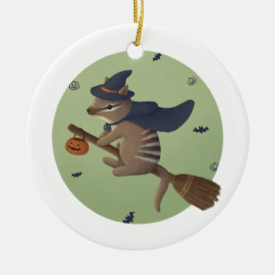 Halloween Illustration: Wizard Numbat Ceramic Tree Decoration