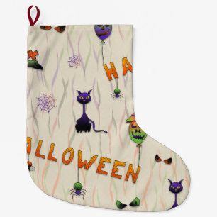 Halloween Illustrations Large Christmas Stocking