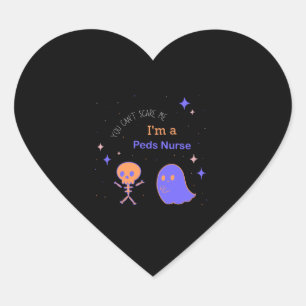 Halloween I'm a Peds Nurse Heart Sticker