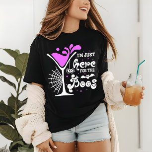 Halloween I'm Here For The Boos Funny Drinks Tri-Blend Shirt