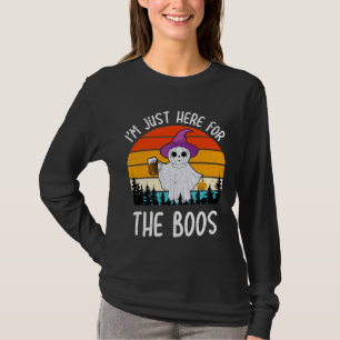 Halloween I'm Just Here For The Boos Funny Ghost T-Shirt