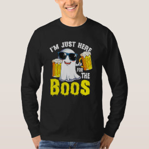Halloween Im Just Here For The Boos Pumpkin Ghost T-Shirt