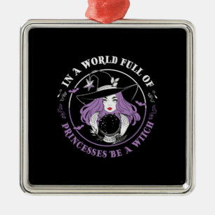 Halloween In A World Full Of Witches Birthday Metal Tree Decoration