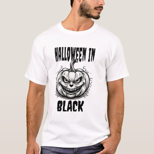 Halloween in black  T-Shirt (Front)