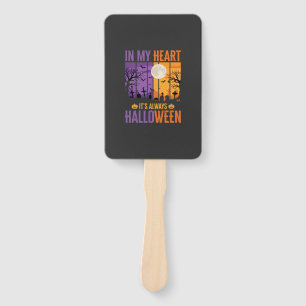 Halloween In My Heart Spooky Cemetery Hand Fan