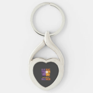 Halloween In My Heart Spooky Cemetery Key Ring
