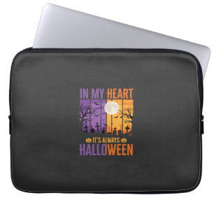 Halloween In My Heart Spooky Cemetery Laptop Sleeve