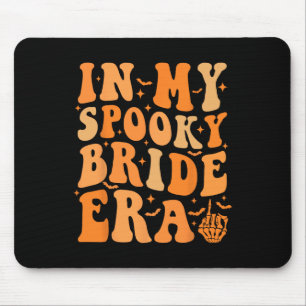 Halloween In My Spooky Bride Era Groovy Wedding Ba Mouse Mat