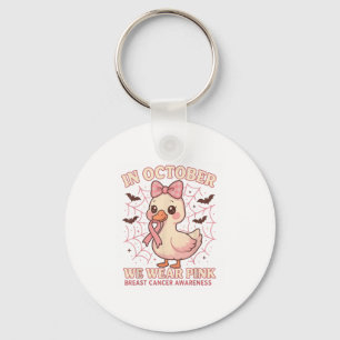 Halloween In October We Wear Nk Breast Cancer Awar Key Ring