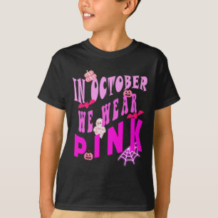 Halloween In October We Wear Pink Awareness Of Bre T-Shirt