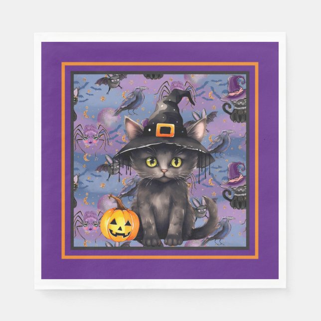 Halloween In Purple Napkin (Front)